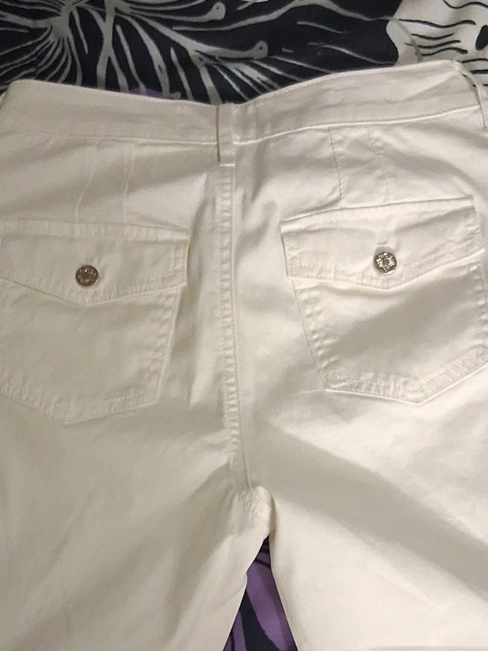 White House Black Market White High-Rise Trousers